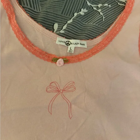 Pink Bow-Patterned Sleepwear Set - Picture 3 of 3